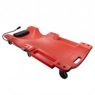 Лежак пластиковый подкатной на 6-ти колесах с фонарем на гибком удлинителе 40'' (1050х490х95 мм) Forsage F-TRH6802-1