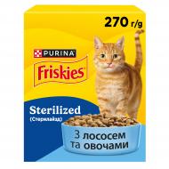 Корм сухой для взрослых стерилизованных кошек FRISKIES by Purina Sterilized с лососем, тунцем и овощами 270 г