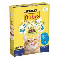 Корм сухий для дорослих стерилізованих котів FRISKIES by Purina Sterilized з лососем, тунцем та овочами 270 г