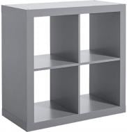 Шкаф-тумба Inteo в гостиную Микс 2х2 серый платиновый 792х792х290 мм