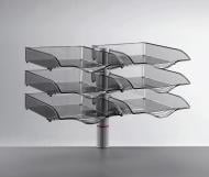 Лоток для бумаг поворотный CopySwinger Duo III на струбцине серый Novus