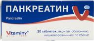 Панкреатин №20 (10х2) таблетки 250 мг