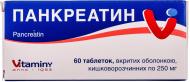 Панкреатин в/о киш./розч. №60 (10х6) таблетки 0,25 г