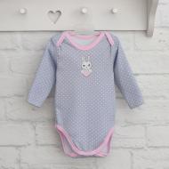 Боди детское для девочки Blanka Зайчик р.74 серый 110145
