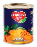 Абрикосы Tropic Life половинками в сиропе 850 мл 820 г