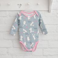 Боди детское для девочки Blanka Зайчик р.74 серый 110125