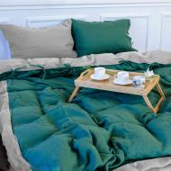 Комплект постельного белья MirSon Organic Natural Line Green meadow серый/изумрудный