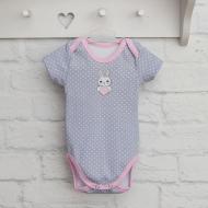 Боди детское для девочки Blanka Зайчик р.74 серый 110157