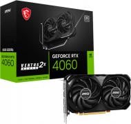 Видеокарта MSI NVIDIA GeForce RTX 4060 8GB GDDR6 128bit (GeForce RTX 4060 VENTUS 2X BLACK 8G OC)