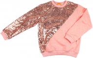 Свитшот для девочки Danaya с пайетками р.122 коралловый ШЯ19-52