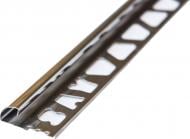 Профиль полукруглый нержавеющая сталь 10 мм 2,7 м серебро глянец