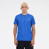 Футболка New Balance NEW BALANCE RUN SHORT SLEEVE MT41222BUL р.M голубой