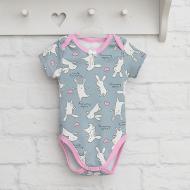 Боди детское для девочки Blanka Зайчик р.80 серый 110137