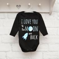 Боді дитяче унісекс Blanka І love you to the moon and back р.74 чорний 110121