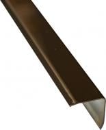 Профіль L-подібний нержавіюча сталь 20 мм 2,7 м чорний глянець