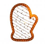 Декоративная новогодняя фигура Светодиодная Рукавичка 2-х стороннее свечение h = 710 мм светодиодная (LED) 450 см