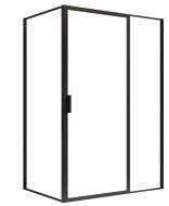 Душова кабіна EGO LEX BLACK 120х90, скло рефлене 8мм, проф. чорний алюм.