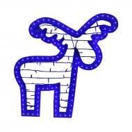 Декоративная новогодняя фигура Светодиодная Олень 710 мм синяя встроенный светодиод (LED) 71 см