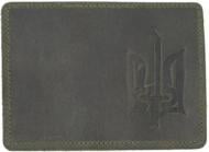 Обложка для паспорта 4PROFI ID1 Тризуб меч с тиснением хаки