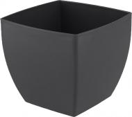 Горшок пластиковый Artevasi Siena квадратный 5 л антрацит Горшок пластиковый Artevasi Siena квадратный 5 л антрацит