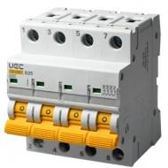 Автоматический выключатель UEC SB-M8 4P 25A D 4,5кA MCB45-4-025-D