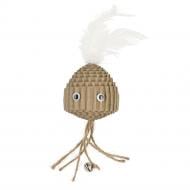 Іграшка для котів AnimAll Fun Медуза з пір'ям 20 см бежевий (183380)