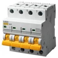 Автоматический выключатель UEC SB-M8 4P 40A D 4,5кA MCB45-4-040-D