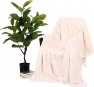 Плед Double Jacquard Sherpa 160x200 см білий La Nuit