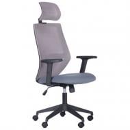 Крісло AMF Art Metal Furniture Lead Black HR сірий Крісло AMF Art Metal Furniture Lead Black HR сірий