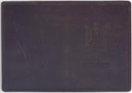 Обложка для паспорта 4PROFI Ukraine Тризуб штрих с тиснением коричневая