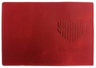 Обложка для паспорта 4PROFI Украина надпись в форме сердца с тиснением красная