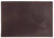 Обложка для паспорта 4PROFI Украина надпись в форме сердца с тиснением коричневая