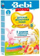 Каша молочная Bebi от 6 месяцев Premium 5 злаков с малиной и абрикосом 200 г Каша молочная Bebi от 6 месяцев Premium 5 злаков с малиной и абрикосом 200 г