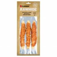 Палички жувальні Flamingo стіки обгорнуті м'ясом курки для собак 17 см 3 шт.