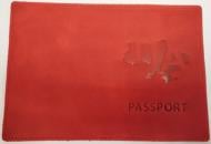 Обложка для паспорта 4PROFI Рassport UA на карте с тиснением красная