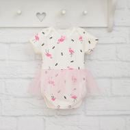 Боди детское для девочки Blanka Фламинго р.80 бежевый 12992