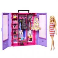 Игровой набор Barbie Сиреневый шкаф для одежды с куклой HJL66