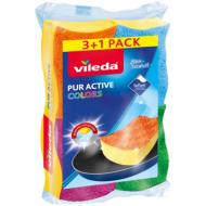 Губка для посуды Vileda Pur Active Colors 4 шт.