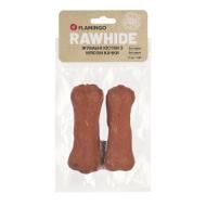 Лакомство Flamingo жевательные кости обернутые мясом утки для собак 10 см 2 шт.