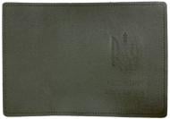 Обложка для паспорта 4PROFI Ukraine passport Тризуб штрих с тиснением хаки