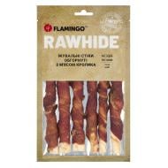 Лакомство Flamingo жевательные стики обернутые мясом кролика для собак 15 см 6 шт.