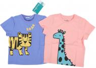 Футболка для девочек HW 2 шт. р.80/86 оранжевый / лиловый 53128_53126