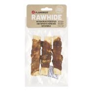 Лакомство Flamingo жевательные ребрышки обернутые мясом кролика для собак 12 см 3 шт.