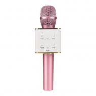 Бездротовий мікрофон караоке Kronos Q7 Bluetooth Рожевий (FL-1171)