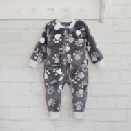 Ромпер для мальчика Blanka Лапки р.80 серый 110334
