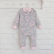 Ромпер для дівчинки Blanka Сердечки р.80 сірий 110335