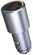Автомобильное зарядное устройство Proove Double Energy Plus 53W (USB + Type-C) metal gray (ACDE53110004)