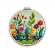 Набор для валяния картины из шерсти Цветочный сад Brushme