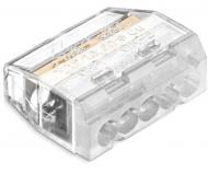 Клема быстрого монтажа HausMark COMPACT на 5 проводников 0,75-4 мм² 3 шт. прозрачный 2273-205-SCP5-HM-3