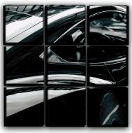 Картина модульная Английский спорткар 77x77 см Hotel Arizona HD B/W9-IFR-Sports Car Silhouette-4